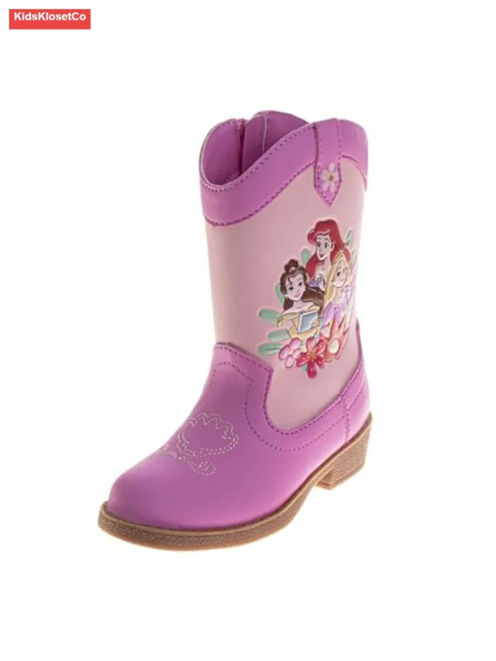 Disney Minnie Mouse Cowgirl Western Boots, Toddler-Little Kid, Faux Leather,